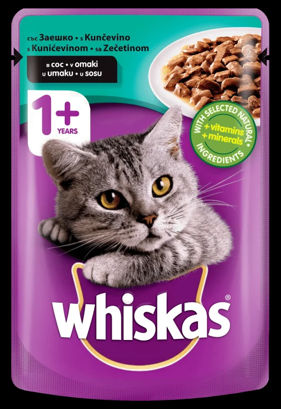 Пауч за котки WHISKAS заешко 100 гр. - WHISKAS