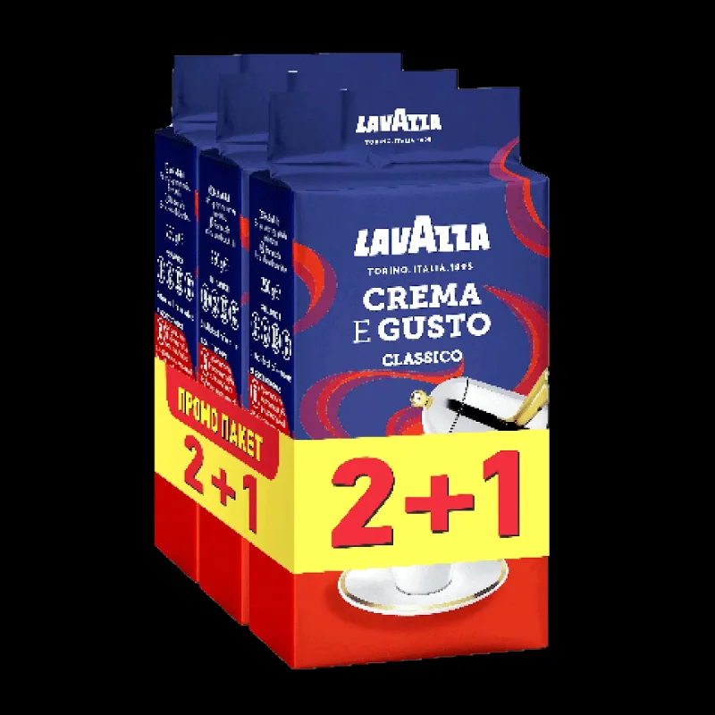 Кафе LAVAZZA Crema e Gusto Classico 2+1 3x250 гр. - LAVAZZA