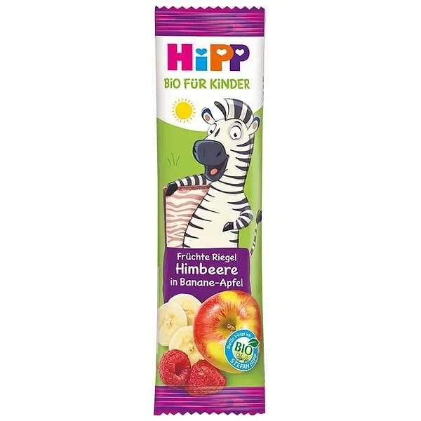 HiPP Био плодов бар зебра малина с банан и ябълка - HIPP