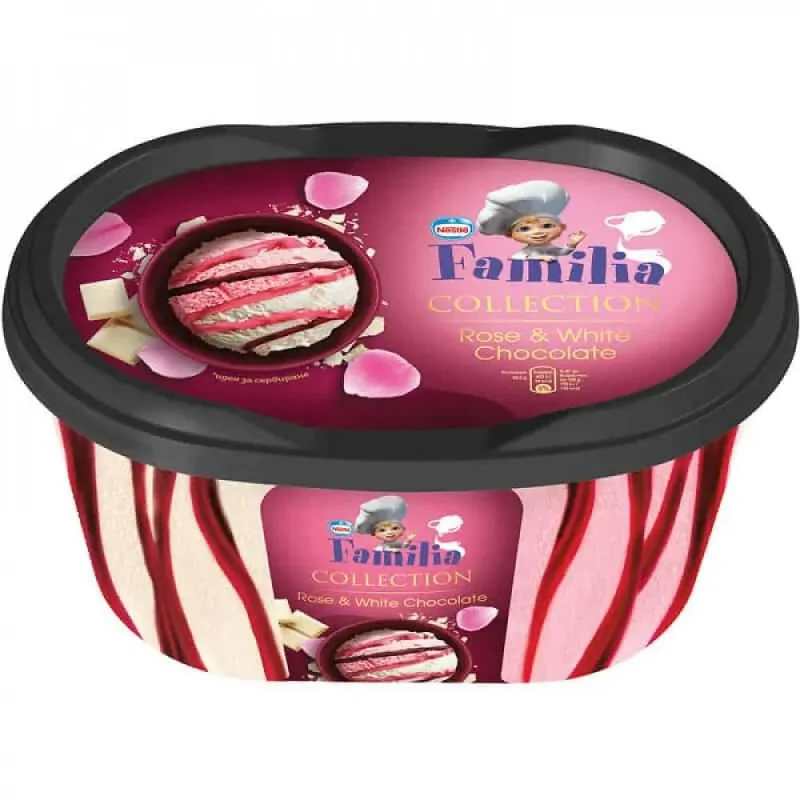 Сладолед FAMILIA Collection Rose & White Chocolate 505 гр. - FAMILIA ICE