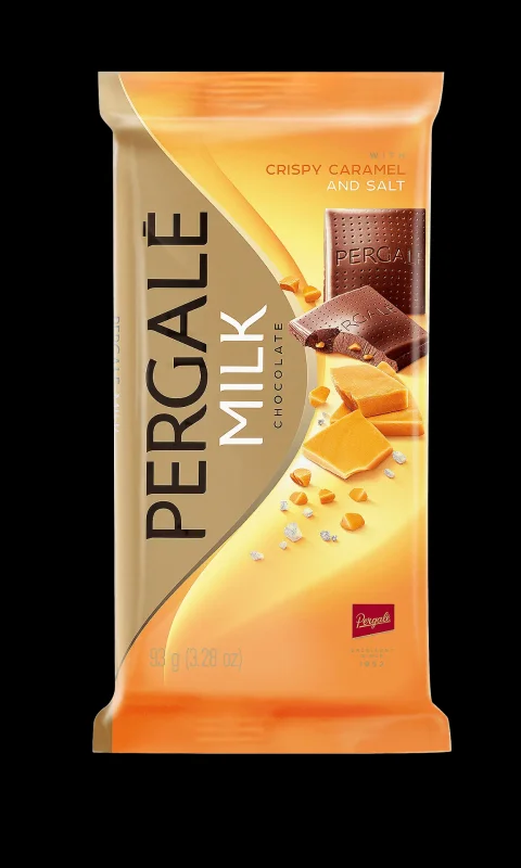 Шоколад PERGALĖ млечен,карамел,сол 93г - PERGALE
