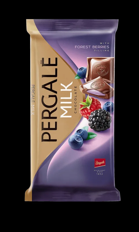 Шоколад PERGALĖ млечен,г. плодове100г - PERGALE