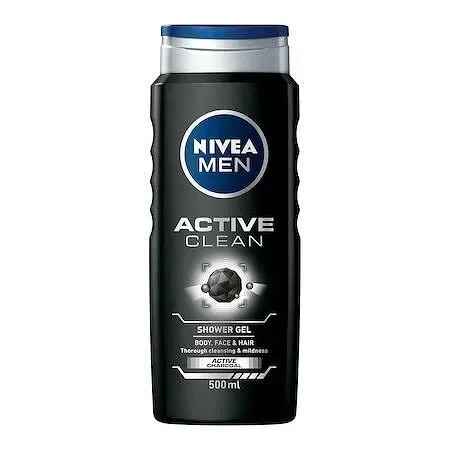 Душ гел NIVEA Men Active Clean 500мл - NIVEA
