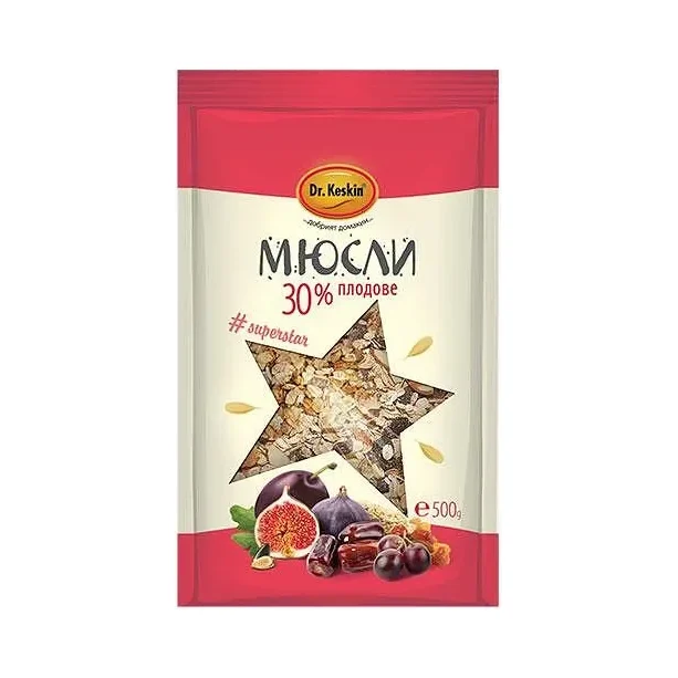 Мюсли DR.KESKIN 30% плодове 500г - Dr. Keskin