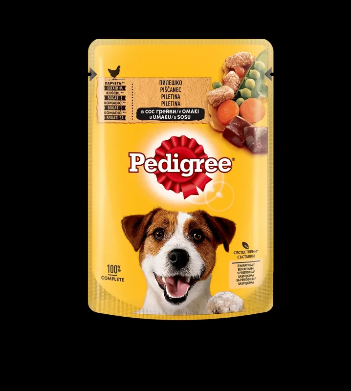 Пауч за кучета PEDIGREE пиле в сос Грейви 100 гр. - PEDIGREE