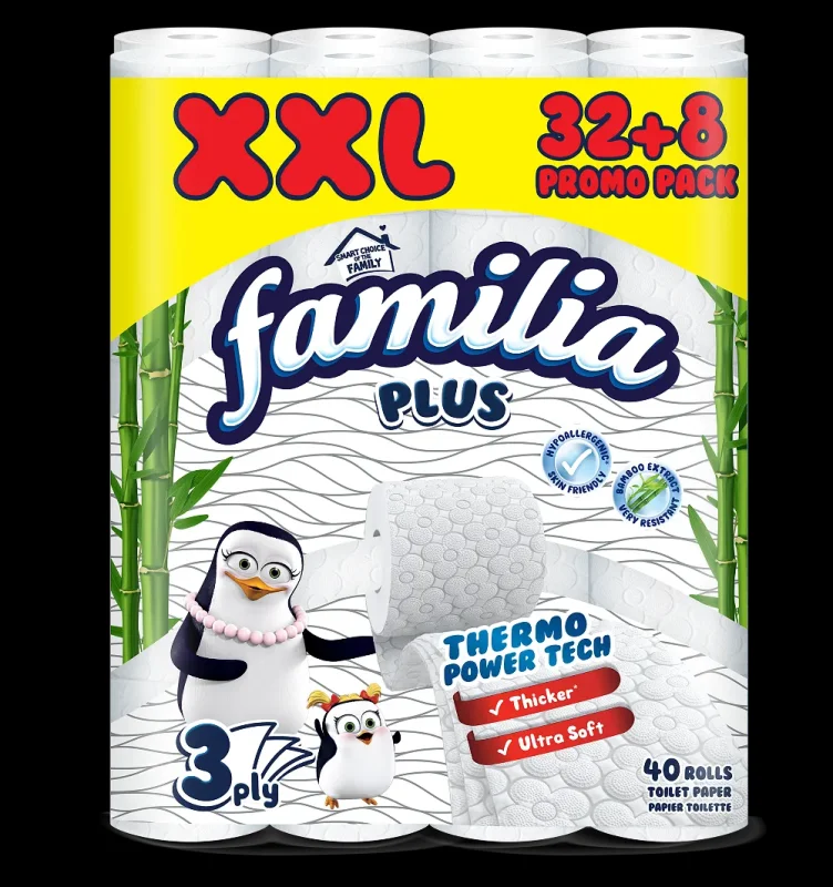 Тоалетна хартия FAMILIA White XXL 100% цел. 3 пл. 40 бр. - FAMILIA