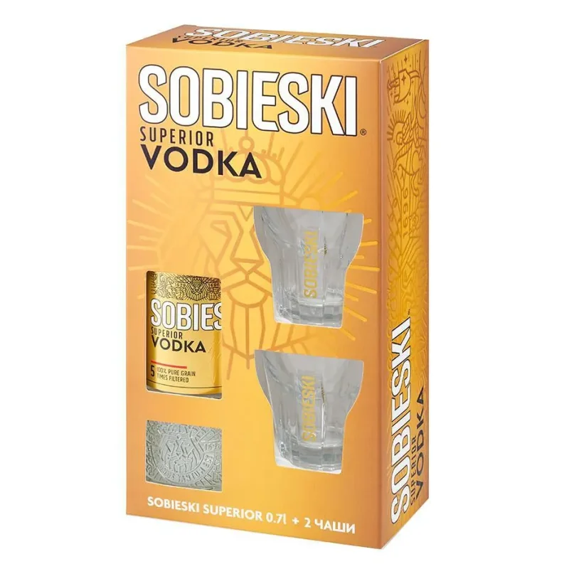 Промопакет SOBIESKI Superior 700ml+2чаши - SOBIESKI