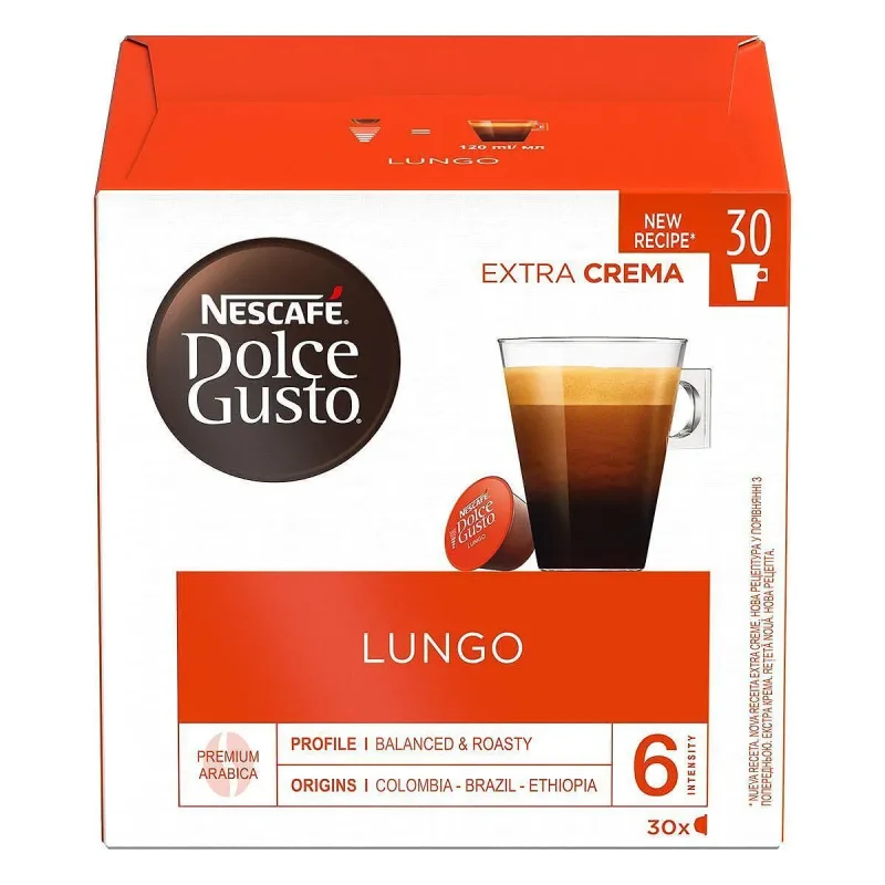 Кафе капсули NESCAFÉ Dolce Gusto Extra Crema Lungo 30 бр. - Nescafe Dolce Gusto