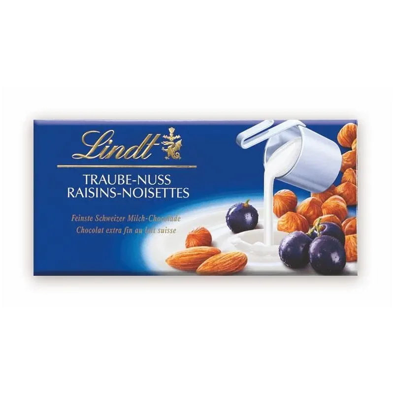 Шоколад LINDT лешници и стафиди 100гр - Lindt