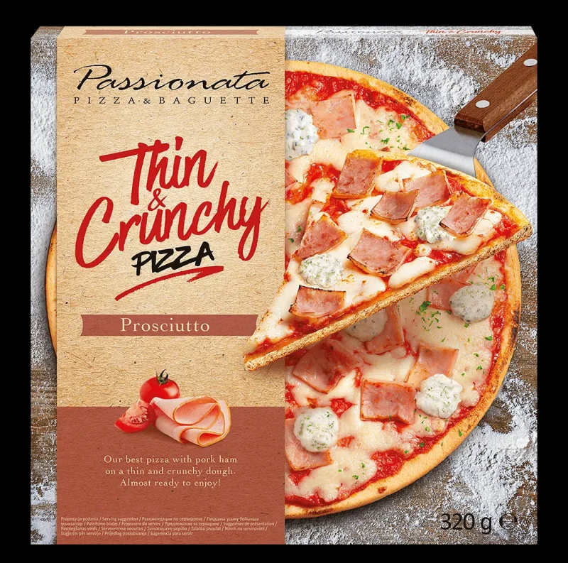 Замразена Пица Passionata Thin & Crunchy Prosciutto 320 г