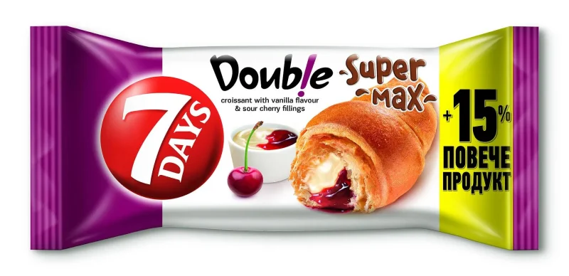 Кроасан 7DAYS Double ванилия&вишна 92 гр.