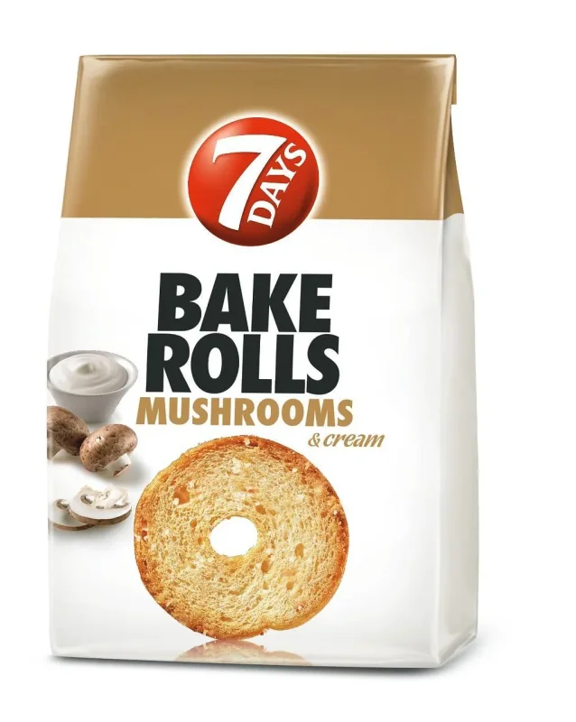 BAKE ROLLS 7 DAYS гъби и сметана 112 гр. - BAKE ROLLS