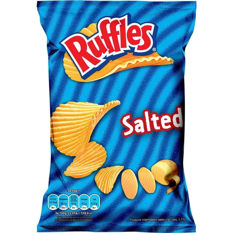 Чипс RUFFLES сол 155гр - RUFFLES