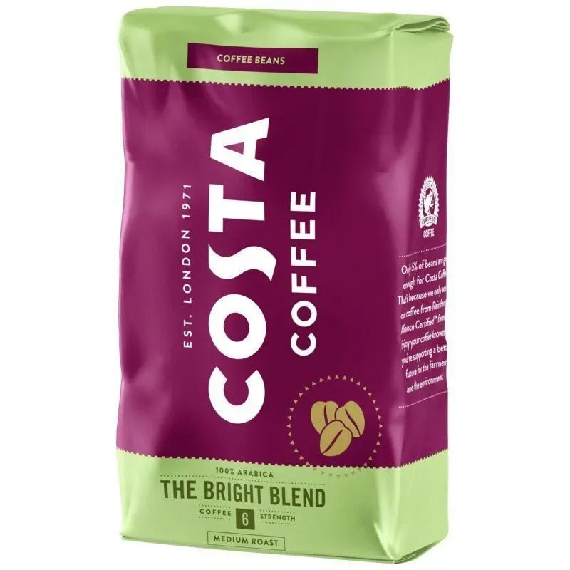 Кафе на зърна Costa Coffee The Bright Blend 100% Arabica 1 кг. - COSTA COFFEE