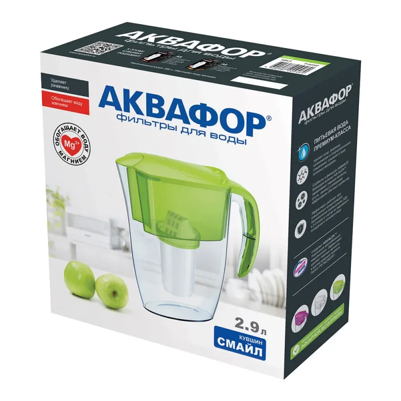 Филтрираща кана Aquaphor SMILE 2.4 л - AQUAPHOR