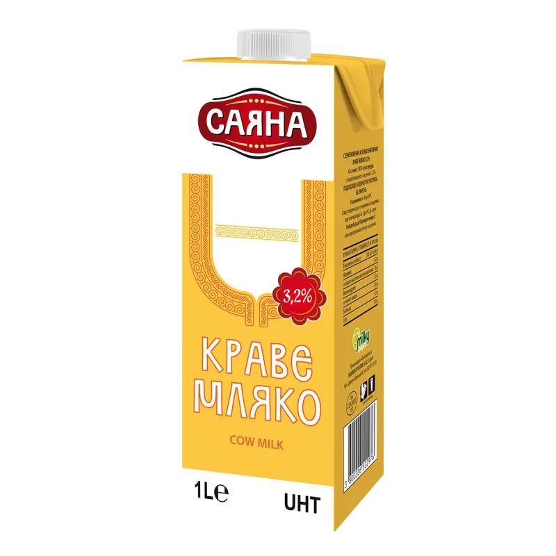 Мляко САЯНА UHT 3.2% 1л - САЯНА