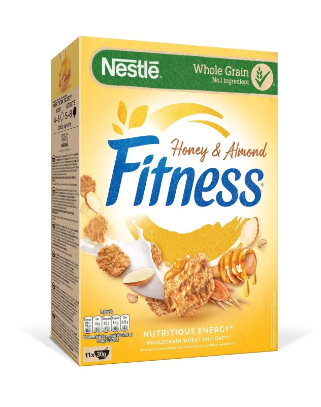 Зърнена закуска NESTLÉ® FITNESS® Мед и бадеми 355g - FITNESS