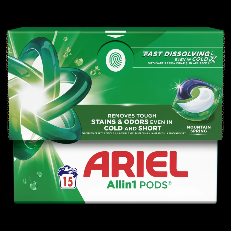 Капсули за пране ARIEL All in One pods Mountain Spring 14 дози - ARIEL