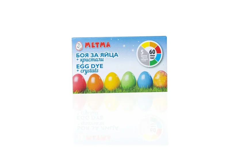 Боя за яйца 5 цвята + кристали - METMA