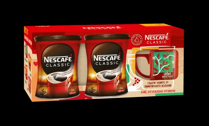 Пакет Разтворимо кафе NESCAFÉ® Classic + керамична чаша Grown respectfully 250ml - NESCAFE