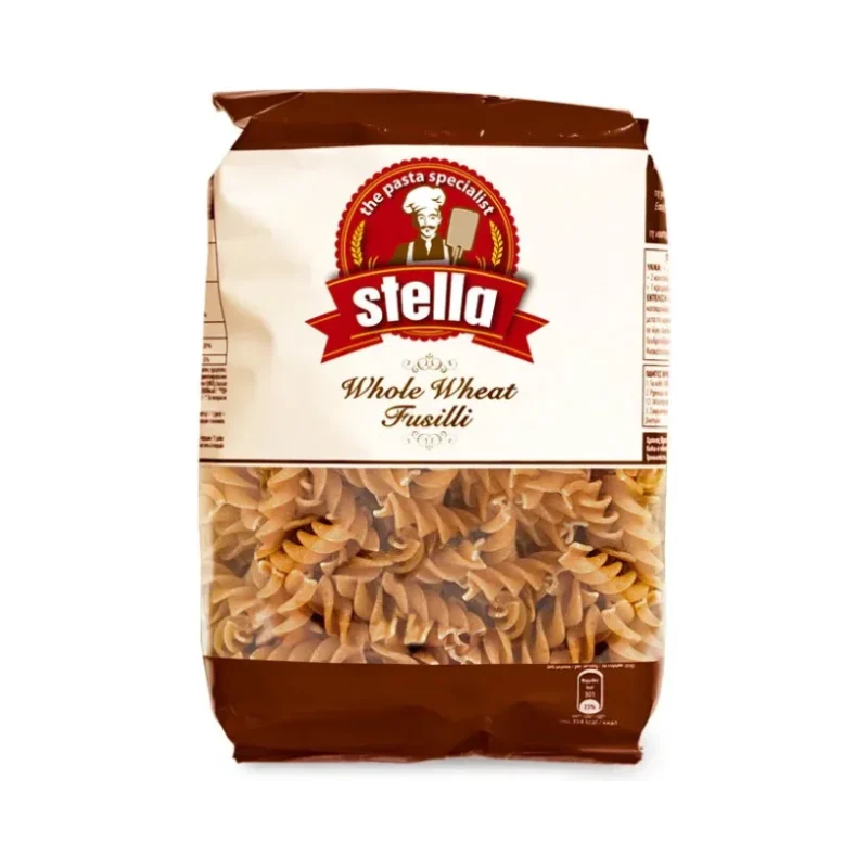 Макарони STELLA пълнозърнести фусили 500 гр - STELLA