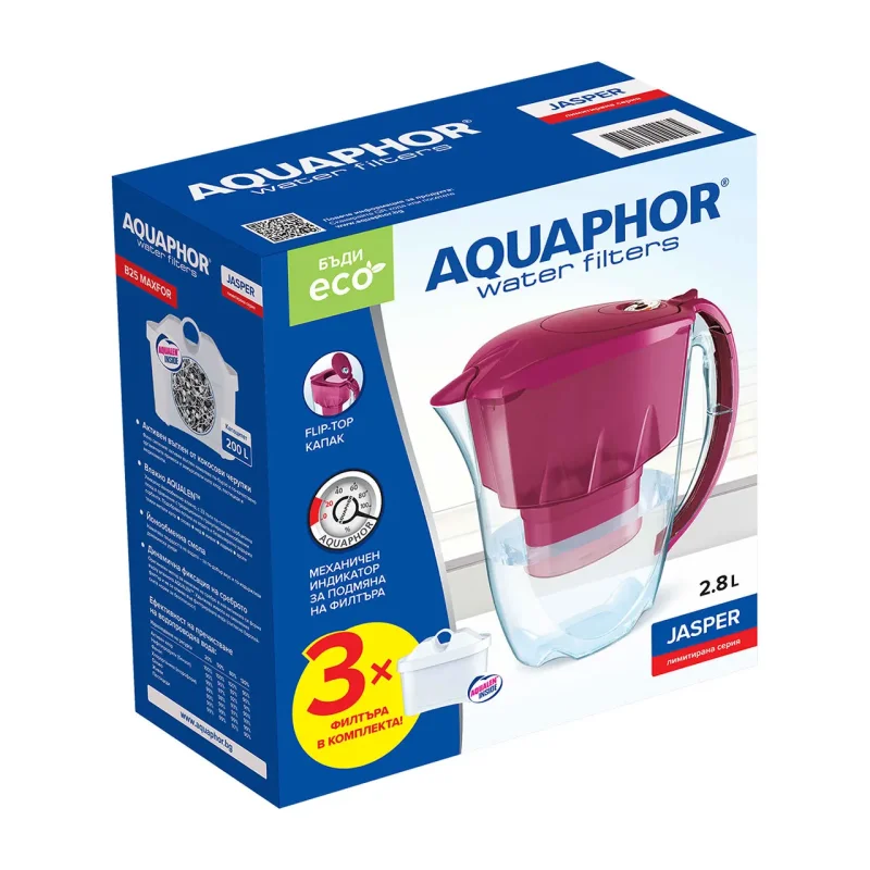 Кана AQUAPHOR JASPER с три филтъра 2.8 л - AQUAPHOR