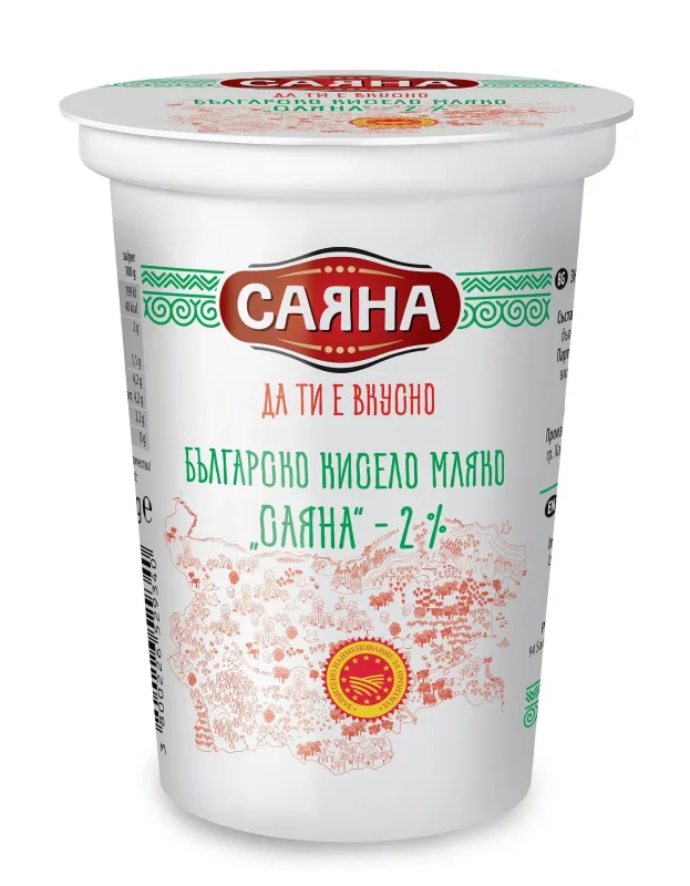 Кисело мляко САЯНА 2% по БДС 400 г - САЯНА