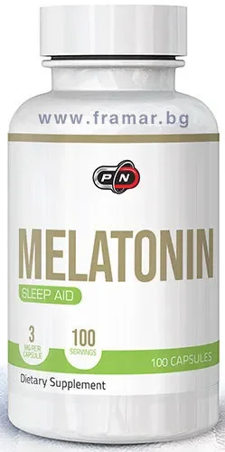 ПЮР НУТРИШЪН МЕЛАТОНИН капсули 3 мг. * 100 - PURE NUTRITION