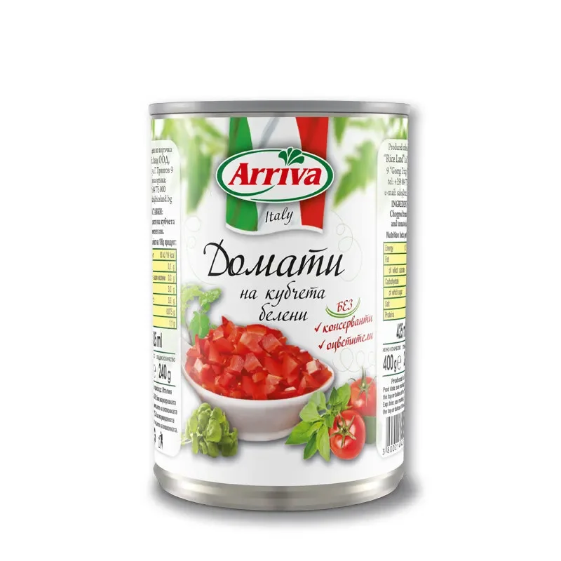 Домати ARRIVA белени на кубчета 400 гр. - ARRIVA