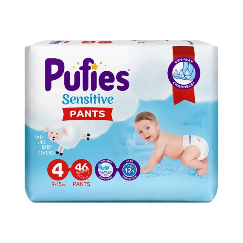 Бебешки пелени PUFIES PANTS 9-15кг MAXI 46бр - PUFIES