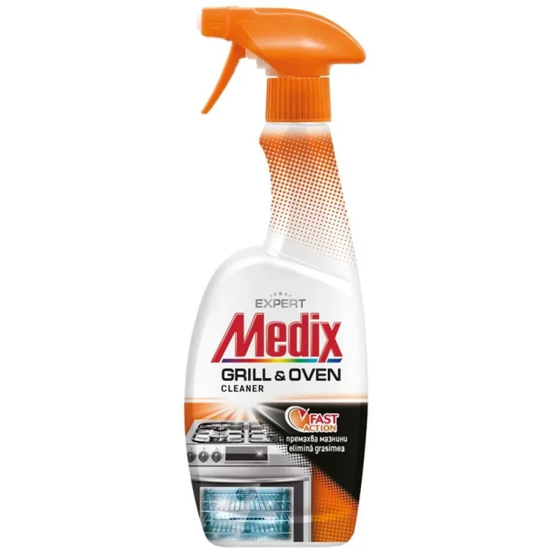 MEDIX GRILL активна пяна за фурни и загорели мазнини с помпа 500 мл. - MEDIX