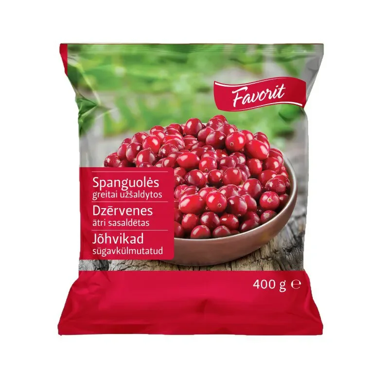 Замразени червени боровинки FAVORIT 400гр - FAVORIT
