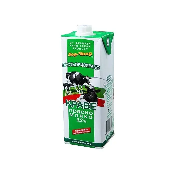 Прясно мляко БОР-ЧВОР кутия 3.2%, 1л