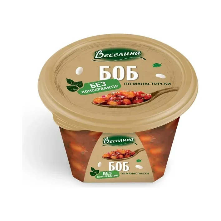 Боб по манастирски без консерванти ВЕСЕЛИНА 400г - Веселина