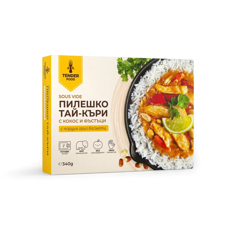 Пилешко Тай Къри TENDER FOOD 340г - TENDER FOOD