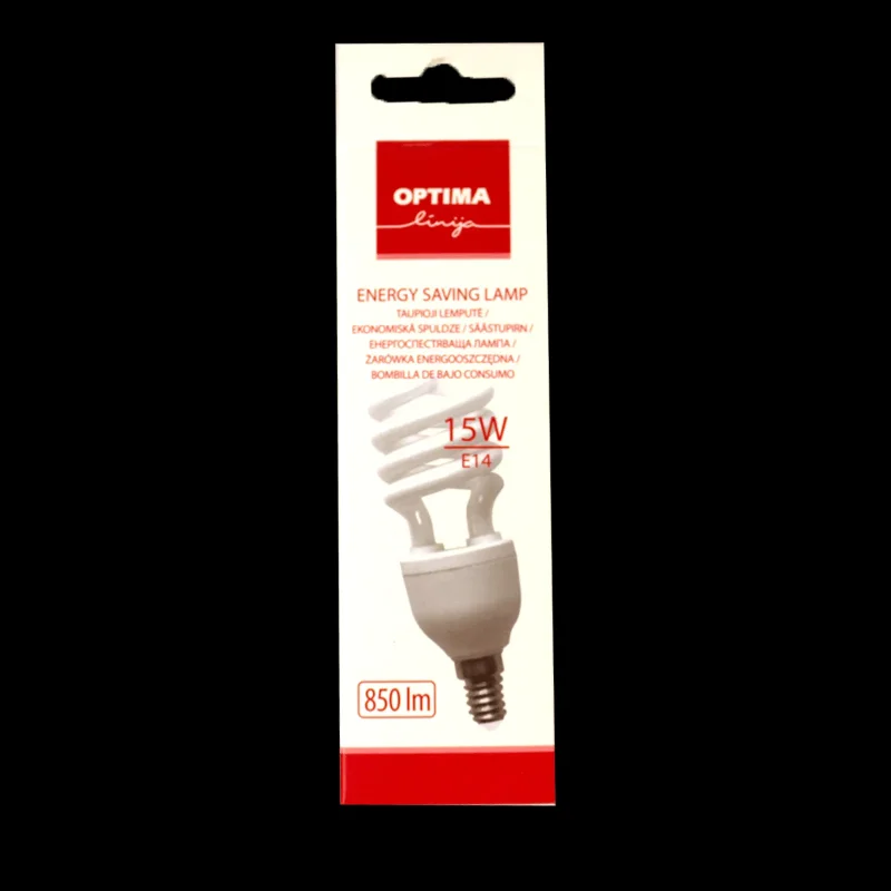 Енeргоспестяваща крушка OPTIMA LINIJA спир 15W E14 - OPTIMA LINIJA