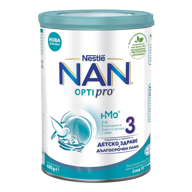 Адаптирано мляко Nestle NAN 3 OptiPro HMO 400 г - NESTLE NAN