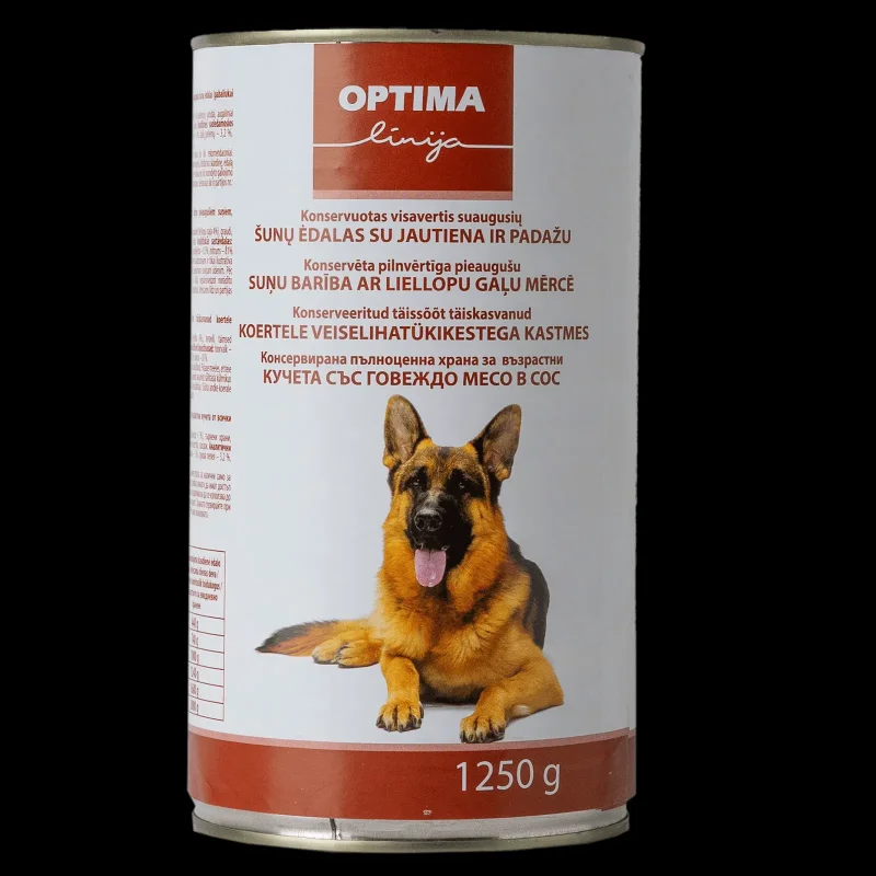 Храна за кучета OPTIMA с говеждо 1.25 кг. - OPTIMA LINIJA