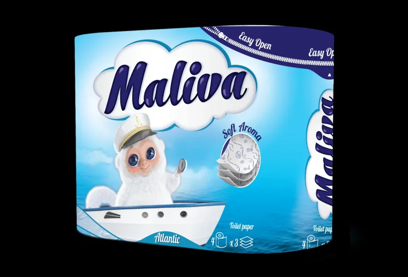 Тоалетна хартия MALIVA Atlantic 3 пласта 4 броя - MALIVA