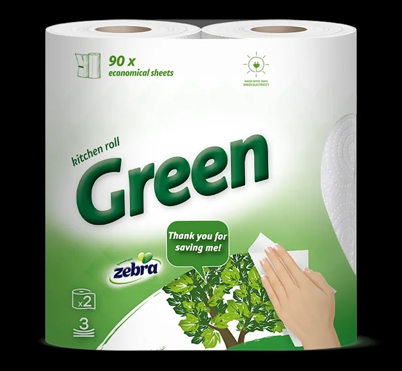 Кухненска ролка ZEBRA Eco 3 пласта 2 броя - ZEBRA