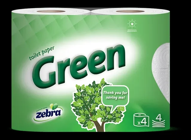 Тоалетна хартия ZEBRA Color Green 3 пласта 4 броя - ZEBRA