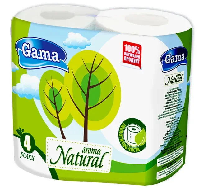 Тоалетна хартия GAMA Aroma Flower 3 пласта 4 броя - GAMA