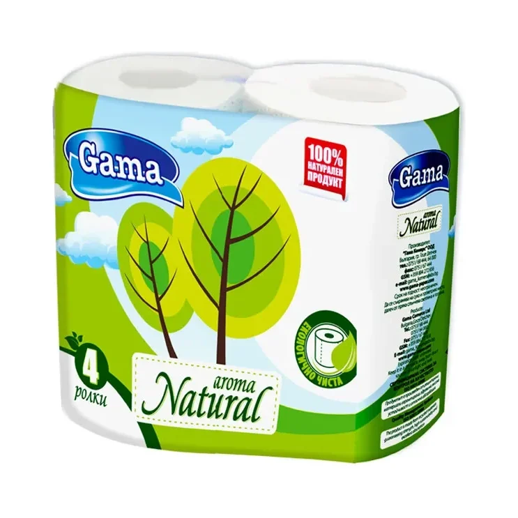 Тоалетна хартия GAMA Aroma Flower 3 пласта 4 броя - GAMA