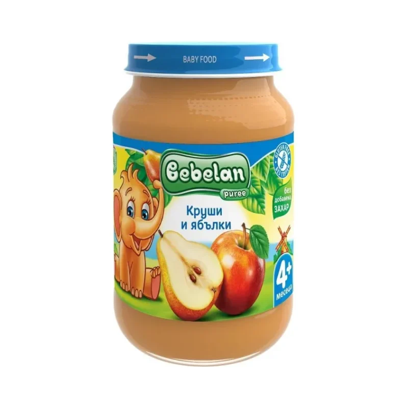 Пюре BEBELAN Круши и ябълки 4+ месеца 190 г - Bebelan