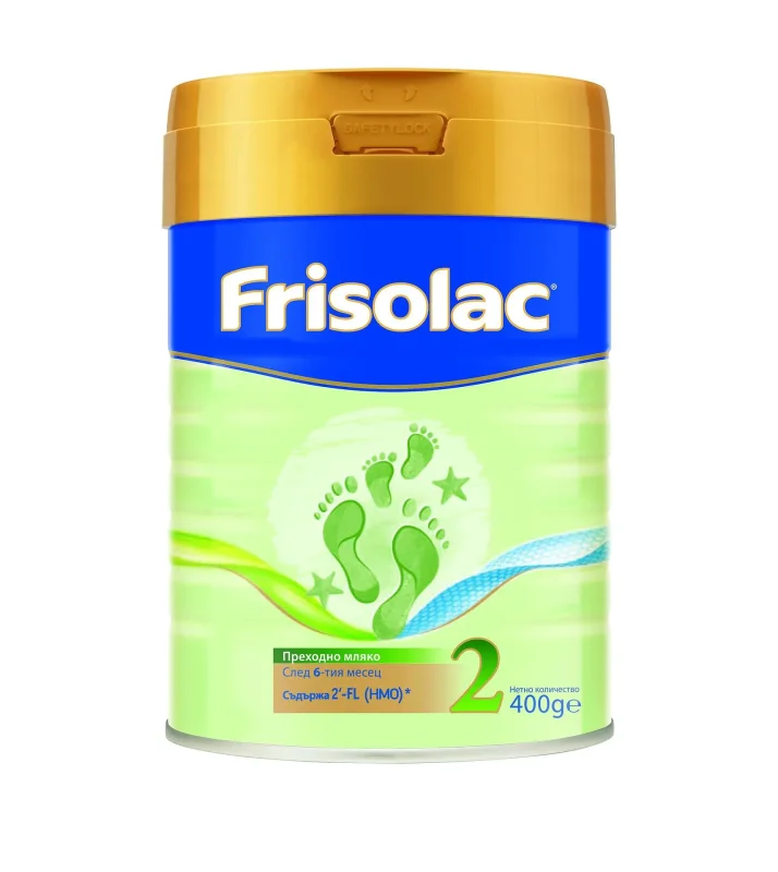 Адаптирано МЛЯКО FRISOLAC 2 преходно 6-12 месеца 400 г - FRISOLAC