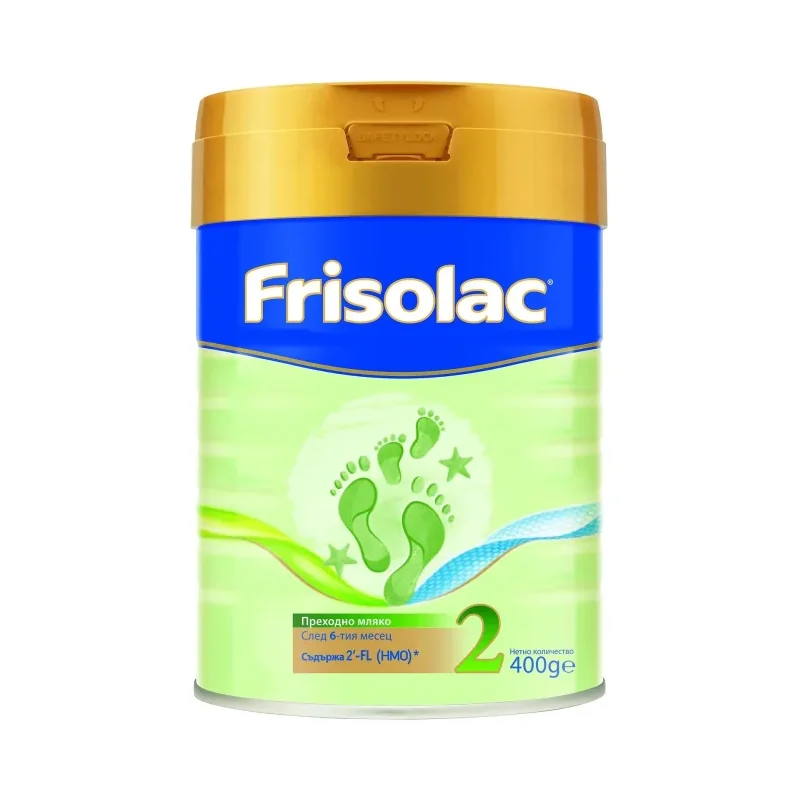 Адаптирано МЛЯКО FRISOLAC 2 преходно 6-12 месеца 400 г - FRISOLAC