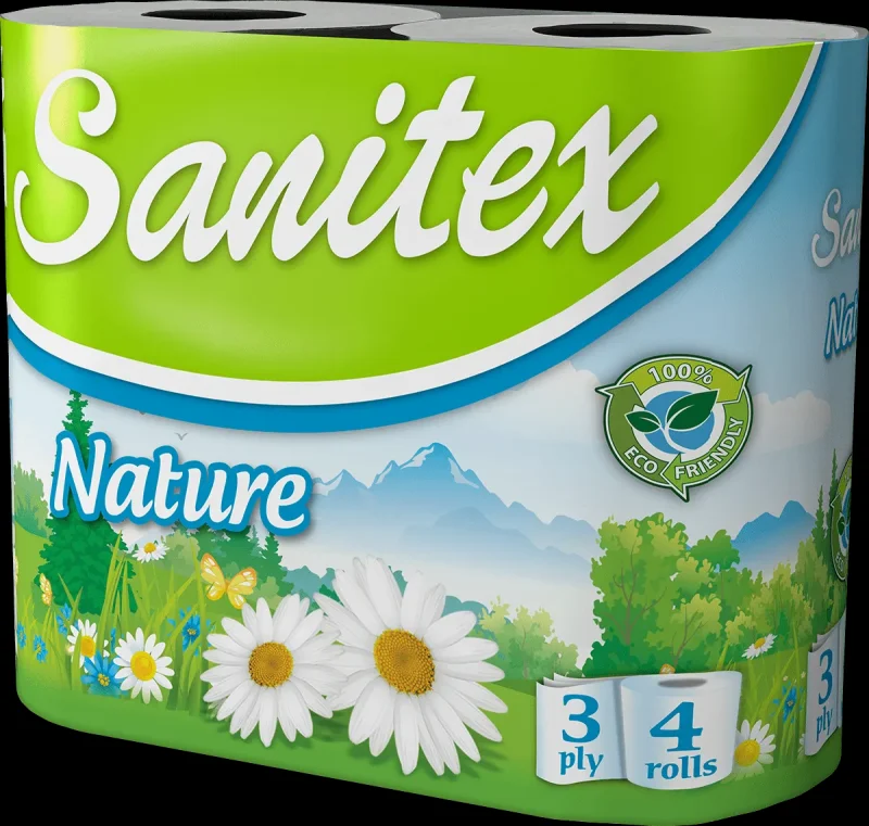 Тоалетна хартия SANITEX Nature 4 броя - SANITEX