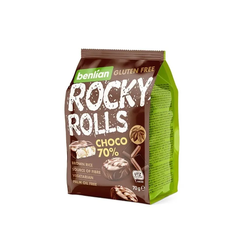 Benlian ROCKY rolls течен шоколад 70% 70 гр. без глутен