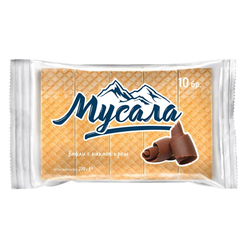 Вафли MUSALA с какаов крем 220 г - БОРОВЕЦ