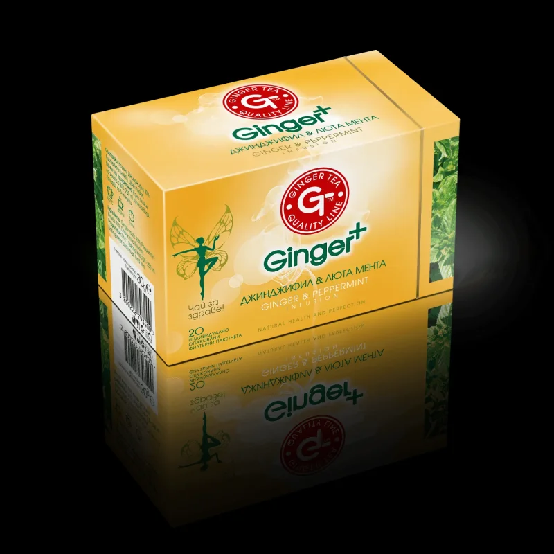 Чай GINGER Джинджифил и люта мента 30 г - GINGER+